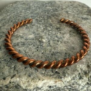 Copper Twist  Cuff Bracelet